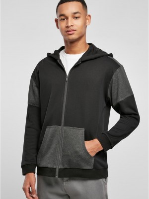 Мъжки суичър с цип в черен цвят Urban Classics Zip Hoody