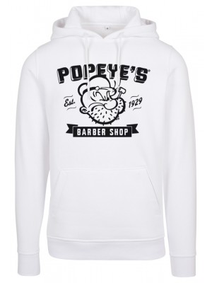 Мъжки суичър в бял цвят MerchcodePopeye Barber Shop 