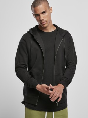 Мъжки суичър в черен цвят Urban Classics Basic Terry Zip Hoody 
