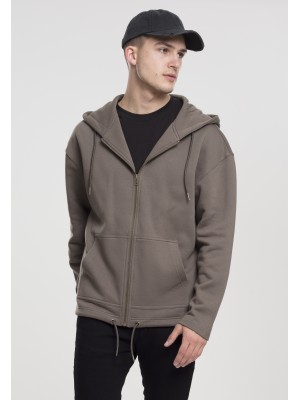 Мъжки суичър в сиво Urban Classics Zip HoodyLong Sweat Zip Hoody