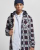 Мъжко карирано яке в черно и бяло Urban Classics Hooded Polar Fleece, Мъже - Lit.bg