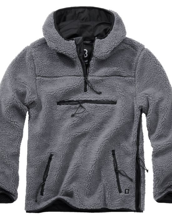 Мъжко пухкаво яке в сив цвят Brandit Worker Pullover, Якета - Lit.bg