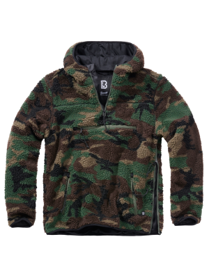 Мъжко пухкаво яке в зелен камуфлаж Brandit Worker Pullover
