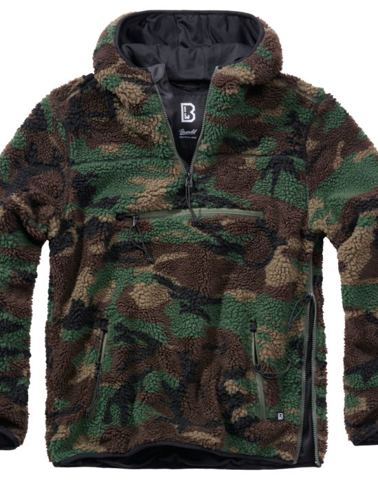 Мъжко пухкаво яке в зелен камуфлаж Brandit Worker Pullover, Зимни якета - Lit.bg