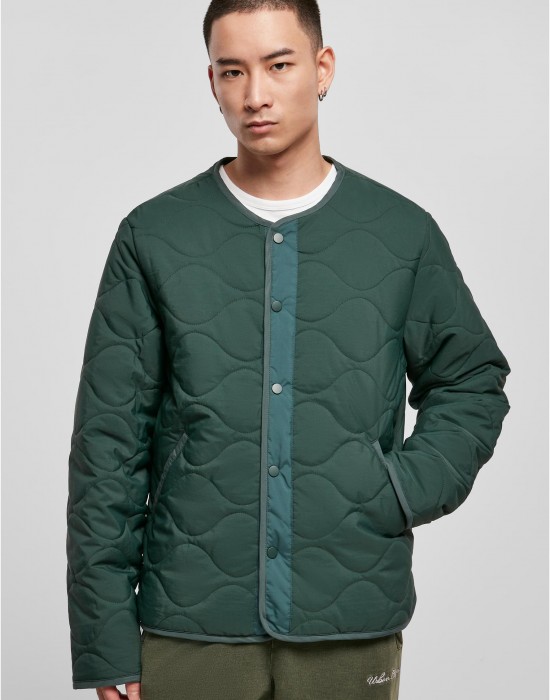 Мъжко ватирано яке в зелен цвят Urban Classics Liner Jacket, Якета - Lit.bg Мъжко ватирано яке в зелен цвят Urban Classics Liner Jacket, Якета - Lit.bg