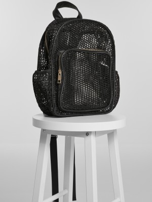Мрежеста раница в черен цвят Urban Classics Lady Backpack Mesh
