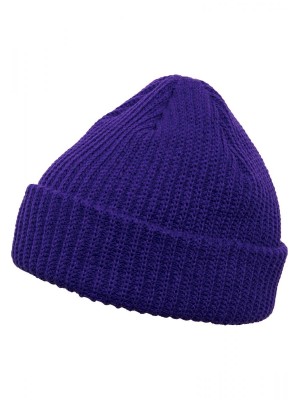 Шапка бийни в лилав цвят Rib Beanie 
