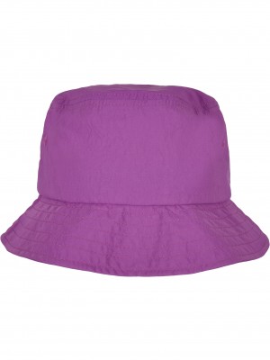 Шапка идиотка от водоотблъскваща материя в лилав цвят Water Repellent Bucket Hat 