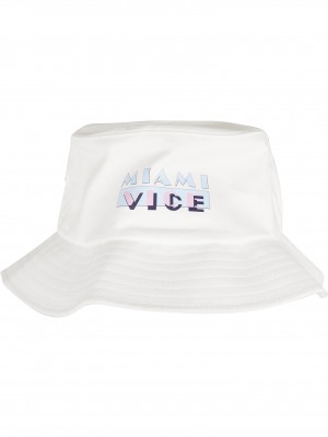 Шапка идиотка в бял цвят Merchcode Miami Vice Logo 