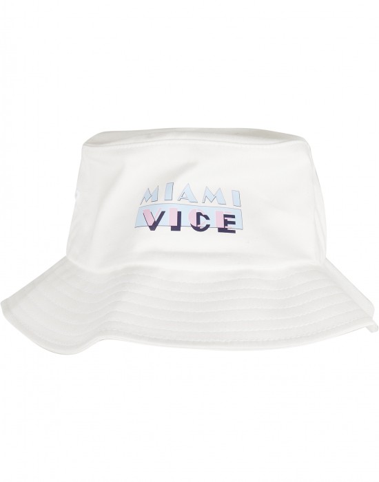 Шапка идиотка в бял цвят Merchcode Miami Vice Logo, Аксесоари - Lit.bg