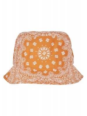 Шапка идиотка в оранжев бандана дизайн Bandana Print Bucket Hat 