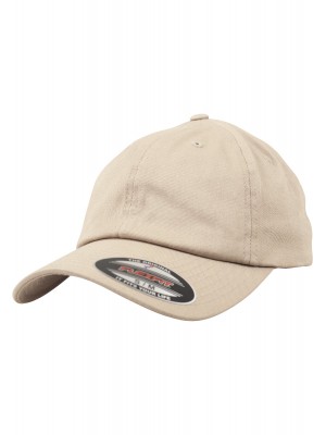 Шапка с козирка в бежово Flexfit Cotton Twill Dad Cap