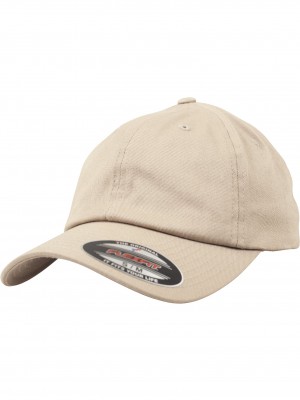 Шапка с козирка в бежово Flexfit Cotton Twill Dad Cap