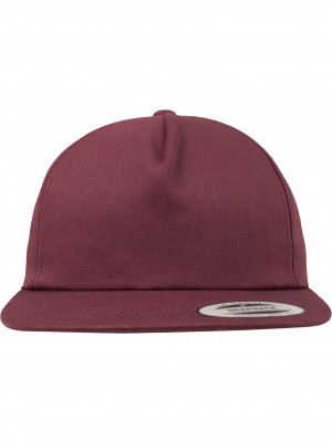 Шапка с козирка в бордо Unstructured 5-Panel Snapback