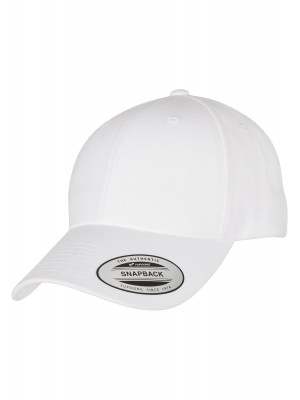 Шапка с козирка в бял цвят Urban Classics Premium Curved Visor Snapback 