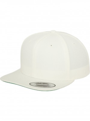 Шапка с козирка в бяло Classic Snapback 