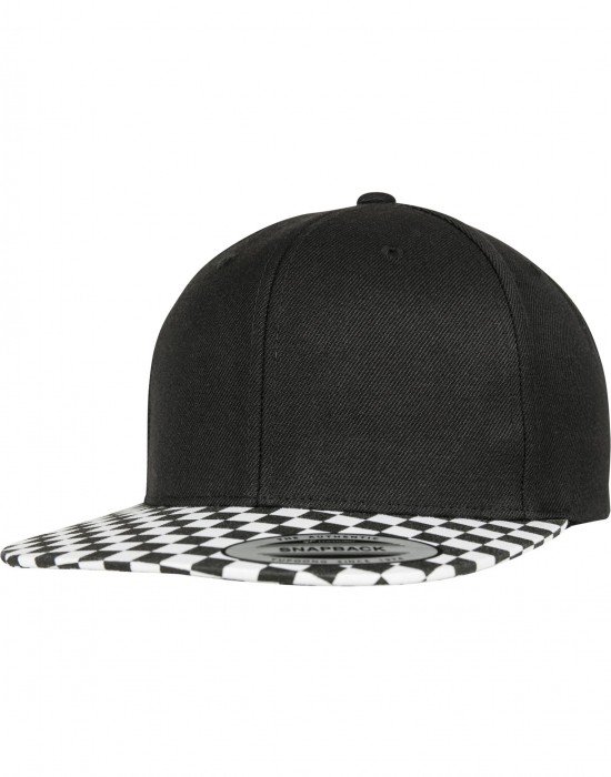 Шапка с козирка в черно Checkerboard Snapback, Шапки с козирка - Lit.bg