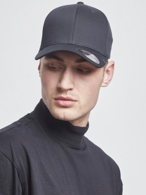 Шапка с козирка в черно Flexfit Organic Cotton Cap