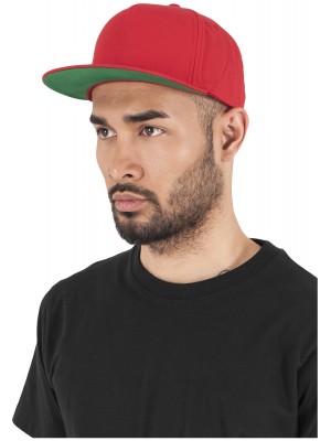 Шапка с козирка в червено Classic 5 Panel Snapback 