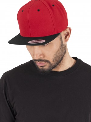 Шапка с козирка в червено Classic Snapback 2-Tone 