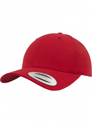 Шапка с козирка в червено Curved Classic Snapback