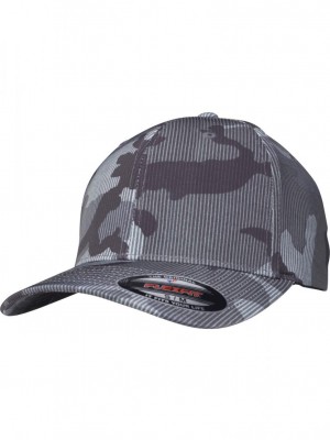 Шапка с козирка в камуфлажно сиво Flexfit Camo Stripe Cap 