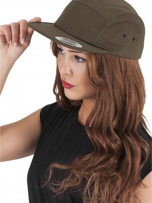 Шапка с козирка в масленозелен цвят Classic Jockey Cap 