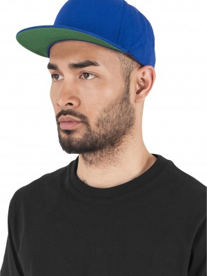 Шапка с козирка в синьо Classic 5 Panel Snapback 