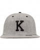 Шапка с козирка в сив и черен цвят Letter Snapback K, Аксесоари - Lit.bg