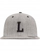 Шапка с козирка в сив и черен цвят Letter Snapback L, Аксесоари - Lit.bg