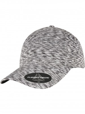 Шапка с козирка в сив меланж FLEXFIT DELTA UNIPANEL CAP melange silver 