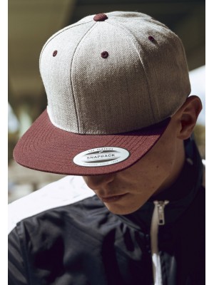 Шапка с козирка в сиво Classic Snapback 2-Tone