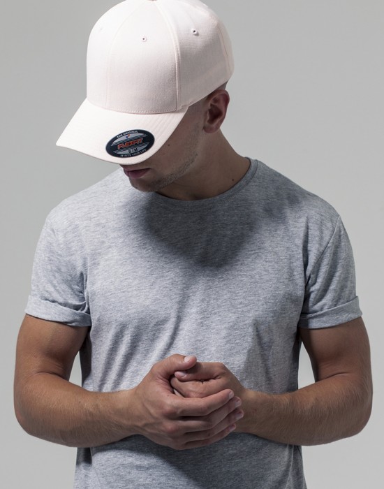 Шапка с козирка в светло розов цвят Flexfit Pastel Melange Cap, Аксесоари - Lit.bg