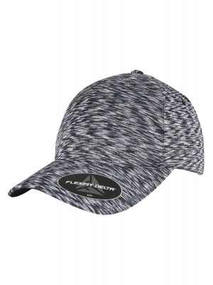 Шапка с козирка в тъмносин меланж FLEXFIT DELTA UNIPANEL CAP melange navy 