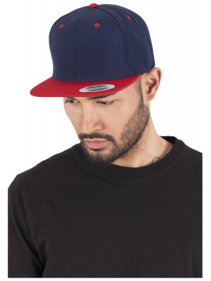 Шапка с козирка в тъмносиньо Classic Snapback 2-Tone