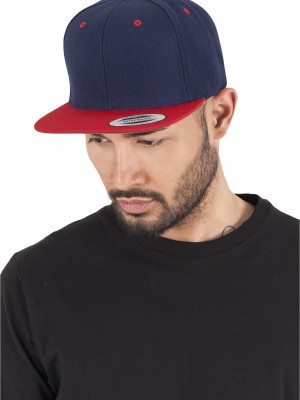 Шапка с козирка в тъмносиньо Classic Snapback 2-Tone