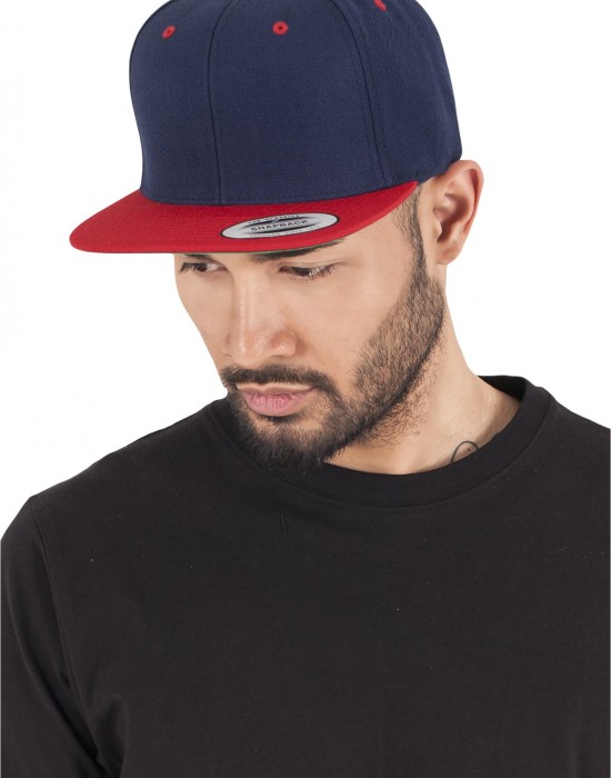 Шапка с козирка в тъмносиньо Classic Snapback 2-Tone, Аксесоари - Lit.bg