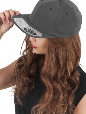 Шапка с козирка в тъмносиво 110 Fitted Snapback