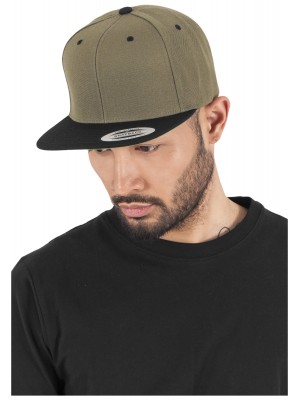 Шапка с козирка в цвят маслина Classic Snapback 2-Tone 