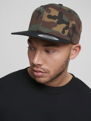 Шапка с козирка в зелен камуфлажен цвят Classic Snapback 2-Tone 