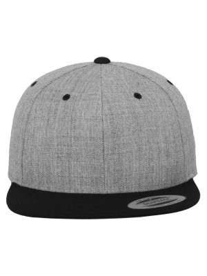 Сива шапка с козирка в черно Classic Snapback 2-Tone 