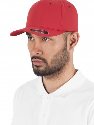 Спортна шапка с козирка червена Flexfit 5