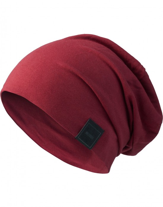 Зимна тъмночервена шапка бийни MSTRDS Beanie maroon, Шапки бийнита - Lit.bg